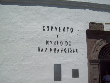 El convento y museo de San Francisco (clickear para agrandar imagen)
